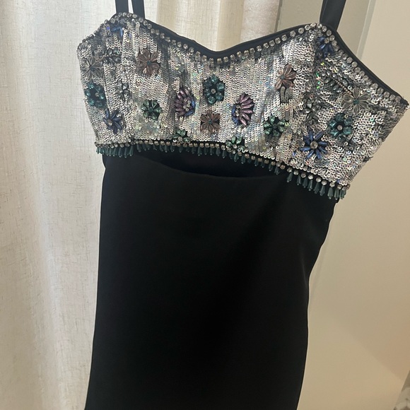 MAJORELLE chanse Black and Multicolor Sequin Mini Dress - Picture 3 of 5